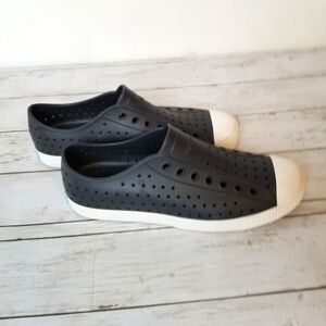 Native Jefferson Block Black Lightweight Washable Slip-On Loafers